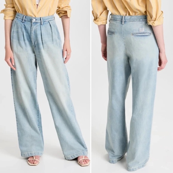 Denimist blair double pleated jeans jinx blue revolve shopbop $345 MSRP size 31 - Picture 2 of 9